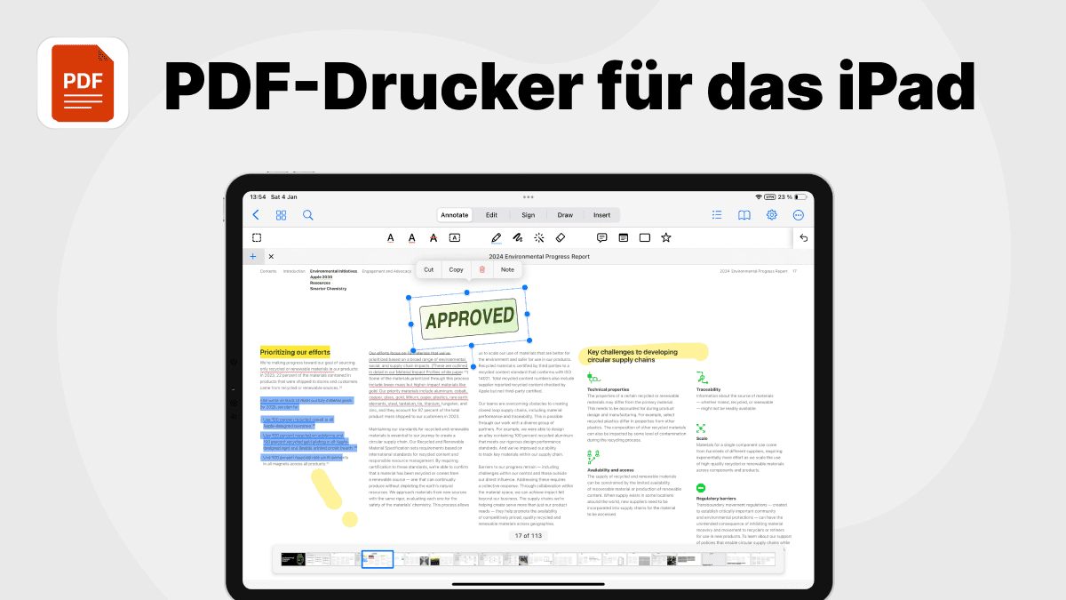 pdf drucker ipad 